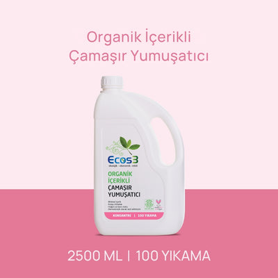 Ecos3 Organik İçerikli Çamaşır Yumuşatıcı 2.5 L (100 Yıkama)
