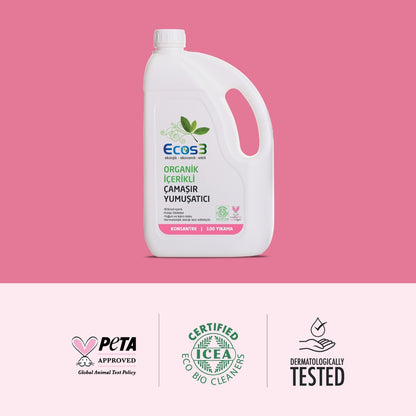 Ecos3 Organik İçerikli Çamaşır Yumuşatıcı 2.5 L (100 Yıkama)