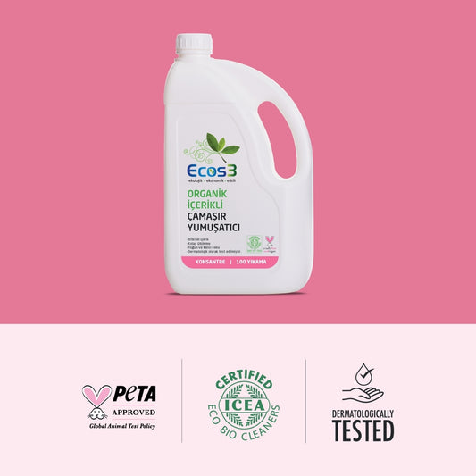 Ecos3 Organik İçerikli Çamaşır Yumuşatıcı 2.5 L (100 Yıkama)