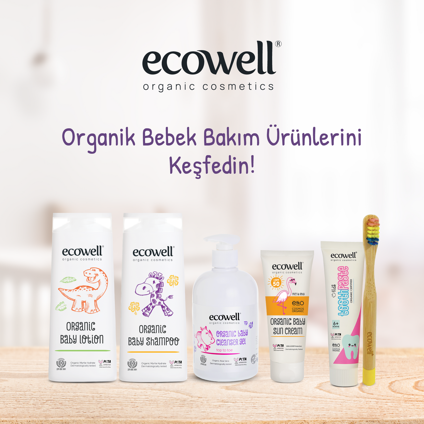 Sertifikalı Organik Bebek Güneş Kremi SPF 50 - 110 gr