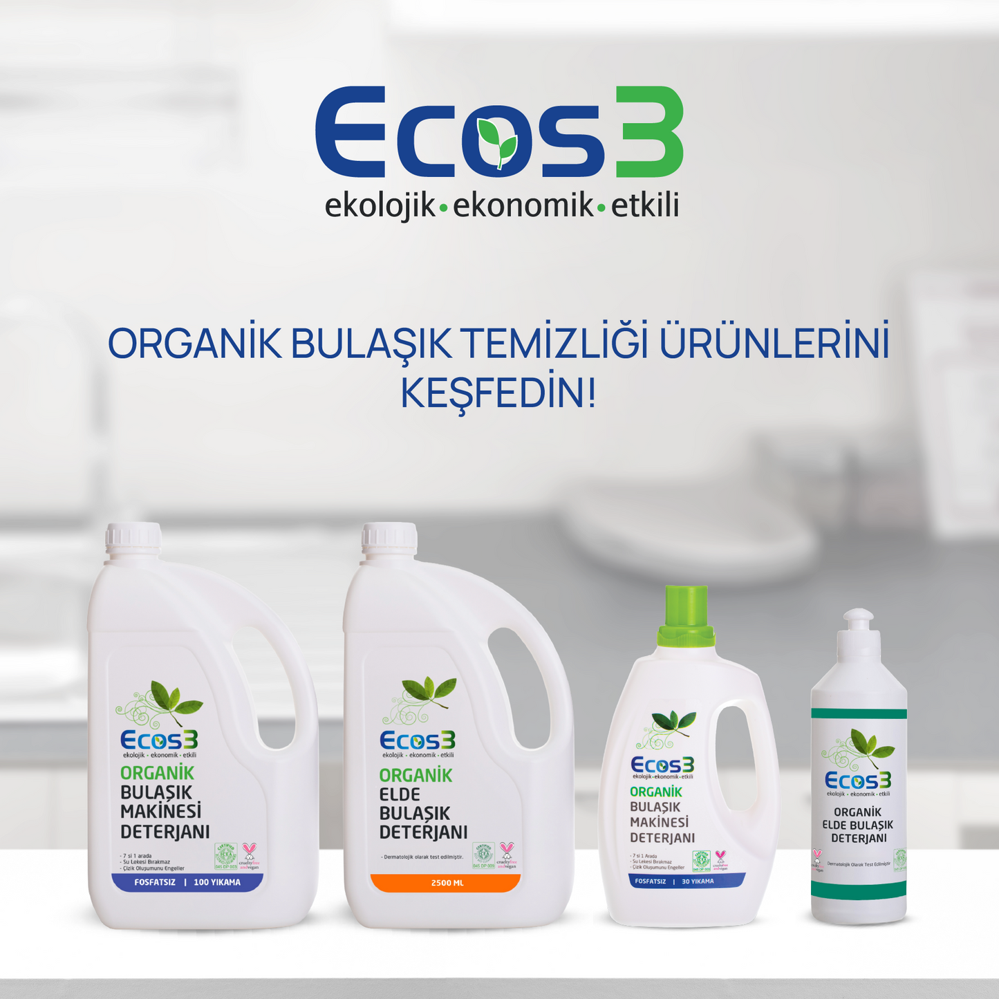 Sertifikalı Organik Elde Bulaşık Deterjanı - 2.5 lt