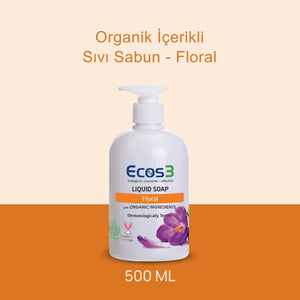 Ecos3 Organik İçerikli Sıvı Sabun – Floral 500 mL