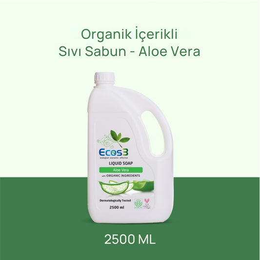 Ecos3 Organik İçerikli Sıvı Sabun – Aloe Vera 2,5 L