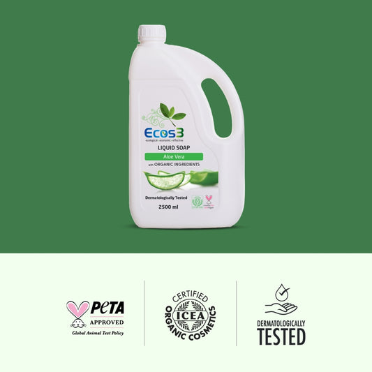 Ecos3 Organik İçerikli Sıvı Sabun – Aloe Vera 2,5 L