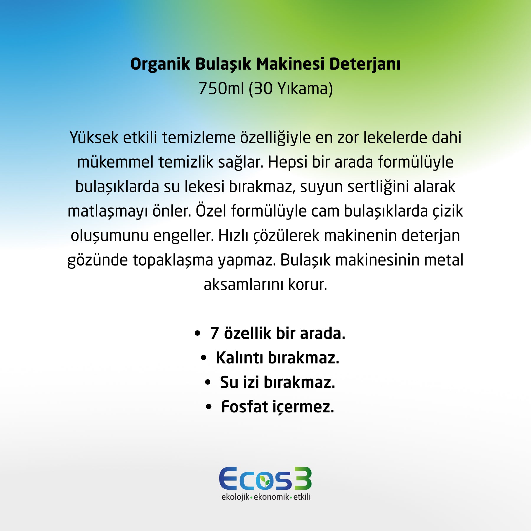 Bulaşık Makinesi Deterjanı - 750 ml