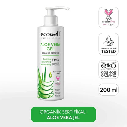 Sertifikalı Organik Aloe Vera Jel - 200 ml